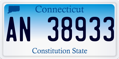 CT license plate AN38933