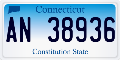 CT license plate AN38936