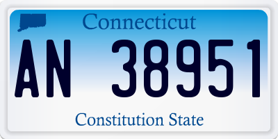CT license plate AN38951