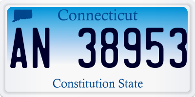 CT license plate AN38953