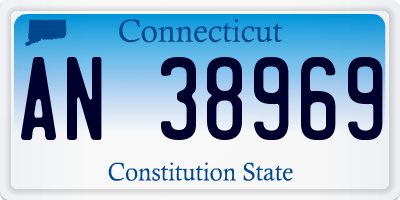 CT license plate AN38969