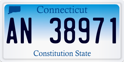 CT license plate AN38971