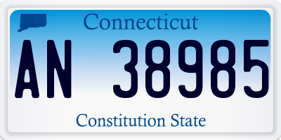 CT license plate AN38985