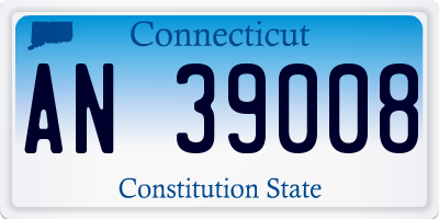 CT license plate AN39008