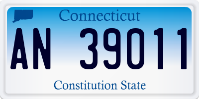 CT license plate AN39011