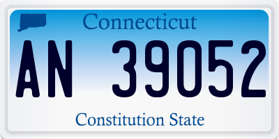 CT license plate AN39052