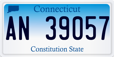 CT license plate AN39057
