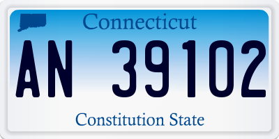 CT license plate AN39102