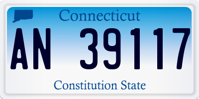 CT license plate AN39117