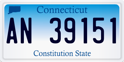 CT license plate AN39151