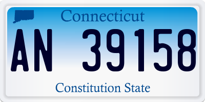 CT license plate AN39158