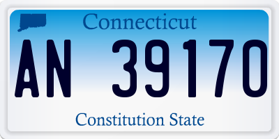 CT license plate AN39170