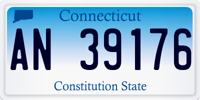 CT license plate AN39176