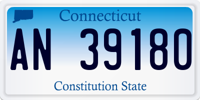 CT license plate AN39180