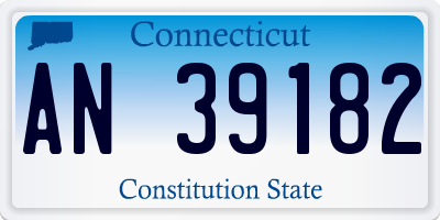 CT license plate AN39182
