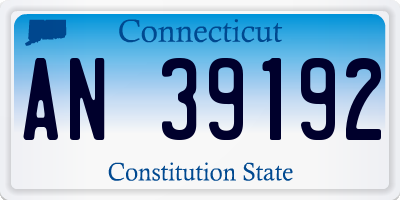 CT license plate AN39192