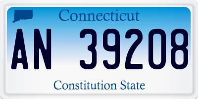 CT license plate AN39208