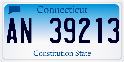 CT license plate AN39213