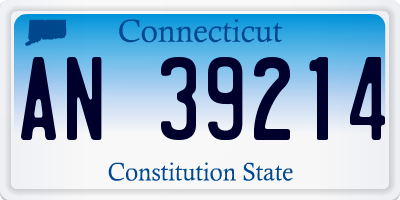 CT license plate AN39214