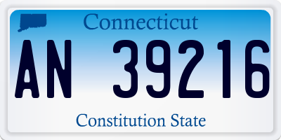 CT license plate AN39216