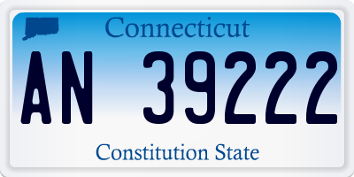 CT license plate AN39222