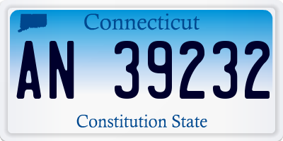 CT license plate AN39232