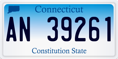CT license plate AN39261