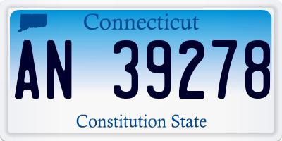 CT license plate AN39278
