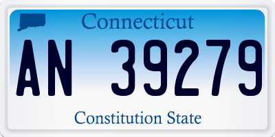 CT license plate AN39279