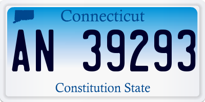 CT license plate AN39293