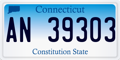 CT license plate AN39303