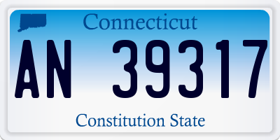 CT license plate AN39317