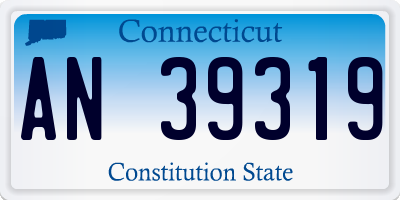 CT license plate AN39319