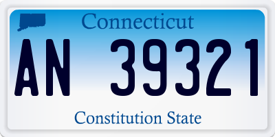 CT license plate AN39321