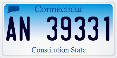 CT license plate AN39331