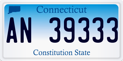 CT license plate AN39333