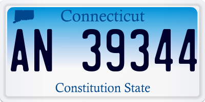 CT license plate AN39344
