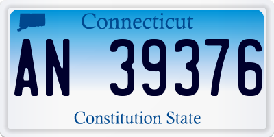 CT license plate AN39376