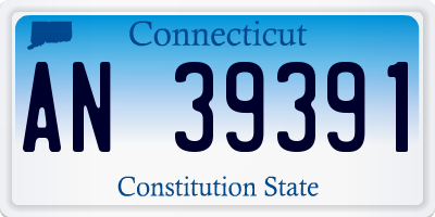CT license plate AN39391