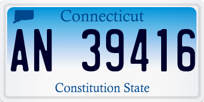 CT license plate AN39416