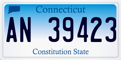 CT license plate AN39423