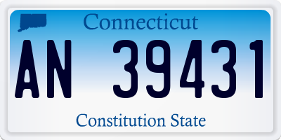 CT license plate AN39431