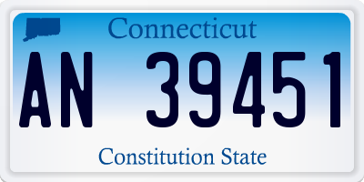 CT license plate AN39451
