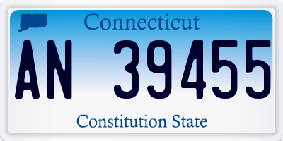 CT license plate AN39455