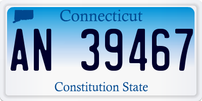 CT license plate AN39467