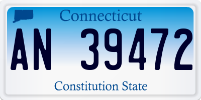 CT license plate AN39472