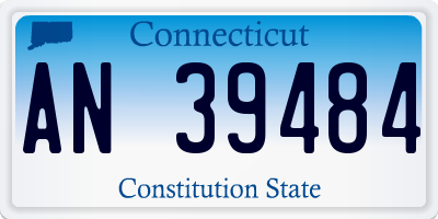 CT license plate AN39484
