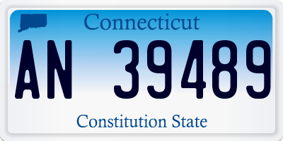 CT license plate AN39489