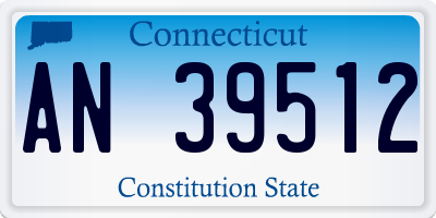 CT license plate AN39512