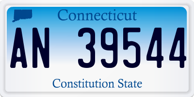 CT license plate AN39544